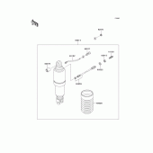 Схема узла: Задний амортизатор(ы) для Kawasaki ZG1000 Concours