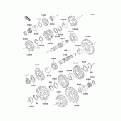 Схема вузла: Трансмісія для Kawasaki ZX600 ZZ-R600