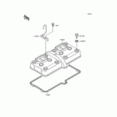 Схема узла: Клапанная крышка для Kawasaki ZX400 ZZR400