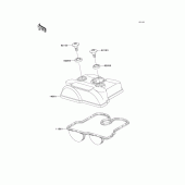 Схема вузла: Клапанна кришка Kawasaki KX250/ KX252 KX250F