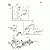 Схема вузла: Сидіння для Kawasaki EX650 Ninja 650 ABS