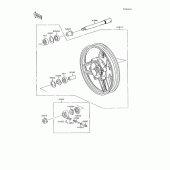 Схема вузла: Front wheel для Kawasaki ZX600 GPX600R