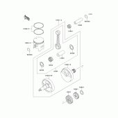 Схема вузла: Crankshaft/piston для Kawasaki KX250/ KX252 KX250