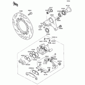 Схема вузла: Задній гальмівний супорт для Kawasaki ZX1100 Ninja ZX-11