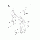 Схема узла: Крепление двигателя для Kawasaki EL250 Eliminator 252