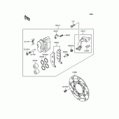 Схема вузла: Переднє гальмо для Kawasaki KLX250 D-Tracker