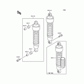 Схема вузла: Амортизатор задній для Kawasaki BJ250 Estrella