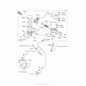 Схема вузла: Передній гальмівний циліндр Kawasaki ZX1400 Ninja ZX-14R ABS