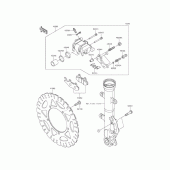 Схема вузла: Переднє гальмо для Kawasaki EX250 Ninja 250