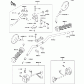 Схема вузла: Кермо & Пульт управління рульовим для Kawasaki ZR750 Zephyr