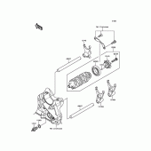 Схема вузла: Gear Change Drum/Shift Fork(s) для Kawasaki ZR800 Z800