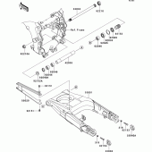Схема узла: Задний рычаг (Маятник) для Kawasaki ZX1400 ZZR1400 ABS