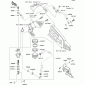 Схема узла: Задний тормозной цилиндр для Kawasaki ZX600 Ninja ZX-6R