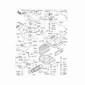 Схема узла: Air cleaner(1/2) для Kawasaki ZX1100 Ninja ZX-11