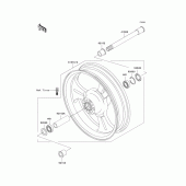 Схема вузла: Front wheel для Kawasaki VN1600 Vulcan 1600 Mean Streak
