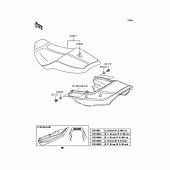 Схема вузла: Сидіння для Kawasaki ZR1200 ZRX1200R