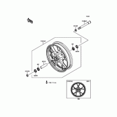 Схема вузла: Переднє колесо для Kawasaki ZR1200 ZRX1200 DAEG