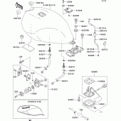Схема вузла: Паливний бак(1/2) для Kawasaki ER500 ER-5