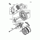 Схема вузла: Заднє колесо & Привідний ланцюг для Kawasaki EN400 Vulcan 400