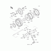 Схема узла: Сцепление для Kawasaki EJ800 W800