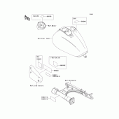 Схема вузла: Інформаційні наклейки для Kawasaki VN1500 Vulcan 1500 Classic
