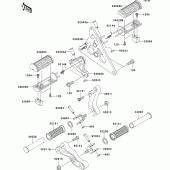 Схема вузла: Підніжки для Kawasaki VN1600 VN1600 Mean Streak