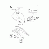 Схема вузла: Інформаційні наклейки для Kawasaki EX650 Ninja 650