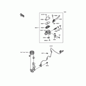 Схема вузла: Передній гальмівний циліндр Kawasaki EN650 Vulcan S ABS SE