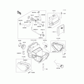 Схема вузла: Air cleaner(1/2) для Kawasaki EX500 GPZ500S