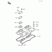 Схема вузла: Клапанна кришка для Kawasaki ZX600 Ninja 600R
