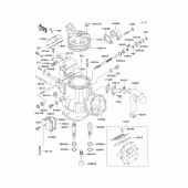 Схема вузла: Головка циліндра/циліндр(1/2) для Kawasaki KX250/ KX252 KX250