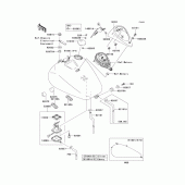 Схема вузла: Fuel tank(1/3) для Kawasaki VN1500 Vulcan 1500 Classic FI
