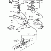 Схема вузла: Паливний бак(1/2) для Kawasaki ZX900 GPZ900R