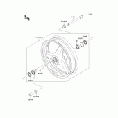 Схема вузла: Front wheel для Kawasaki ZX1200 Ninja ZX-12R
