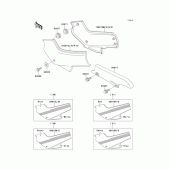 Схема вузла: Side covers(1/2)(ex500-a4/a5) для Kawasaki EX500 GPZ500