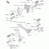 Схема узла: Подножки для Kawasaki ZX1000 Ninja 1000 ABS
