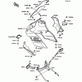 Схема вузла: Cowling(ex500-b3/b4) для Kawasaki EX500 GPZ500S
