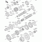 Схема узла: Трансмиссия для Kawasaki ZX600 Ninja ZX-6RR