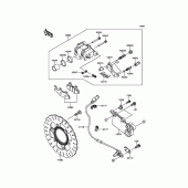 Схема вузла: Заднє гальмо для Kawasaki BR250 Z250SL ABS