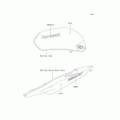Схема вузла: Decals(blue) для Kawasaki ZR750 ZR-7