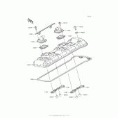 Схема вузла: Клапанна кришка Kawasaki ZR900 Z900