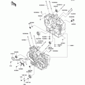 Схема вузла: Картер двигуна для Kawasaki VN800 Vulcan 800 Drifter