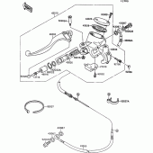 Схема узла: Clutch master cylinder для Kawasaki VN1500 VN-15 SE