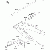 Схема узла: Задний рычаг (Маятник) для Kawasaki ZX400 ZXR400
