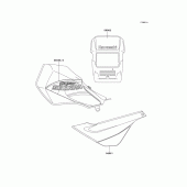 Схема вузла: Наклейки (Kl250-g6) для Kawasaki KL250 KL250 Super Sherpa