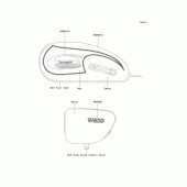 Схема вузла: Наклейки (Чорний/Червоний A8FA) для Kawasaki EJ400 W400