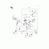 Схема узла: Передний тормозной цилиндр для Kawasaki KL250 KLR250