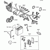 Схема вузла: Електроустаткування для Kawasaki VN750 VN750 Twin