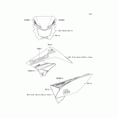 Схема узла: Decals(green)(caf) для Kawasaki KLX125 KLX125