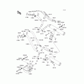Схема узла: Выхлопная система (s) для Kawasaki VN1600 Vulcan 1600 Mean Streak